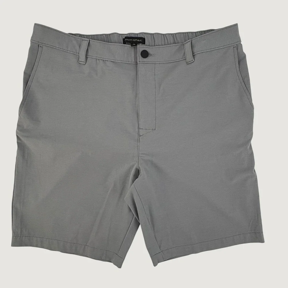 Banana Republic Core Temp Shorts Mens 38 Gray Performance Stretch Tech 1559922
